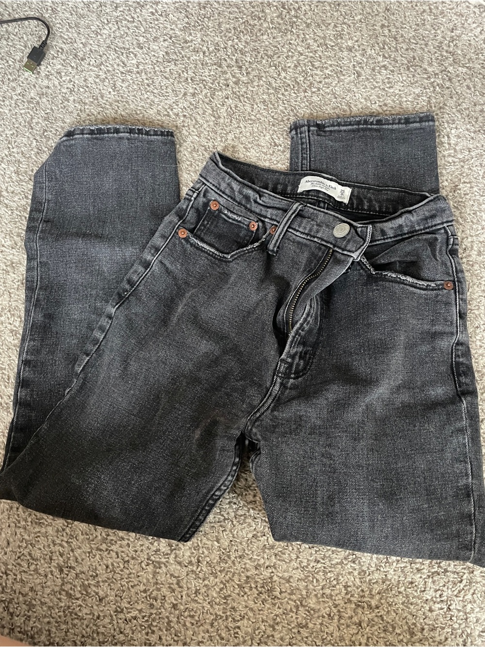 Abercrombie and Fitch Black Wash Jeans 25S